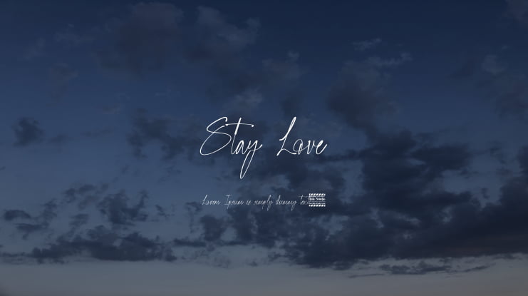 Stay Love Font