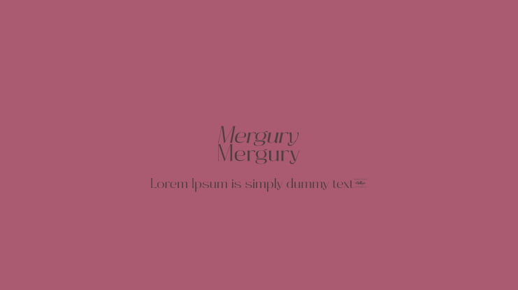 Mergury Font