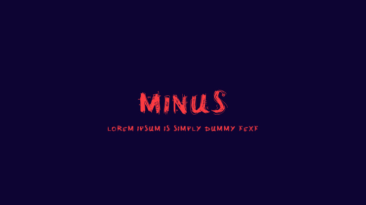 Minus Font