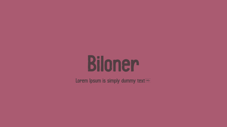 Biloner Font