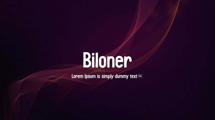 Biloner Font