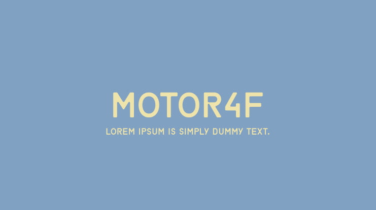 Motor4F Font