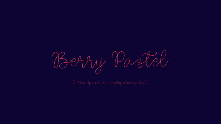 Berry Pastel Font