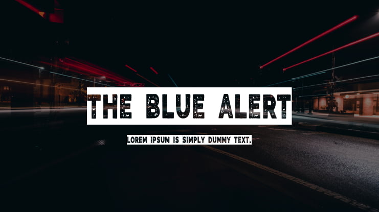 The Blue Alert Font