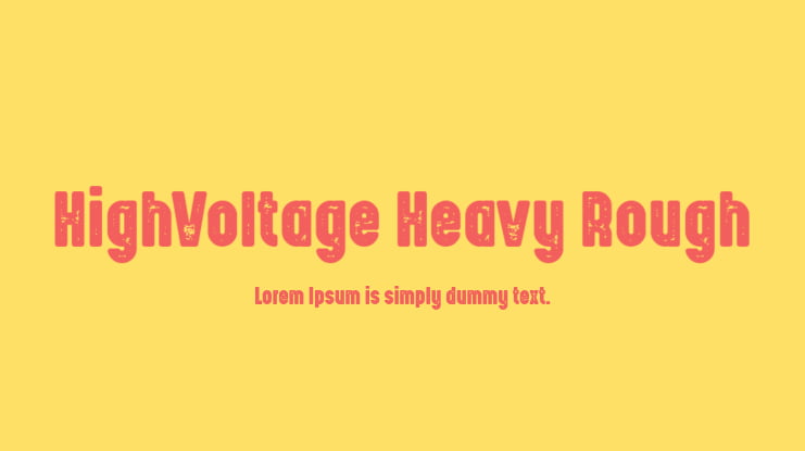 HighVoltage Heavy Rough Font