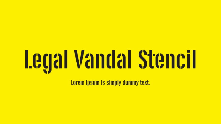 Legal Vandal Stencil Font