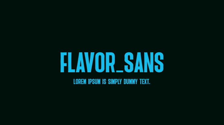 Flavor_sans Font