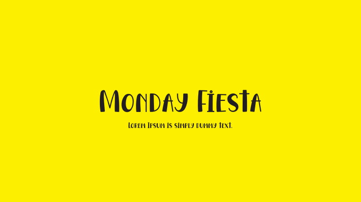 Monday Fiesta Font