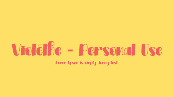 Violethe - Personal Use Font