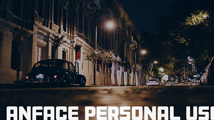 Anface Personal Use Font