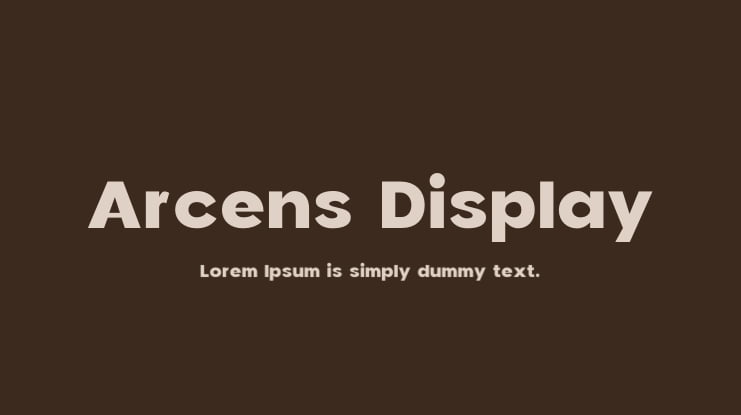 Arcens Display Font