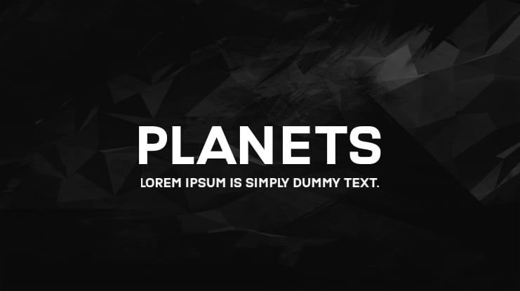 Planets Font