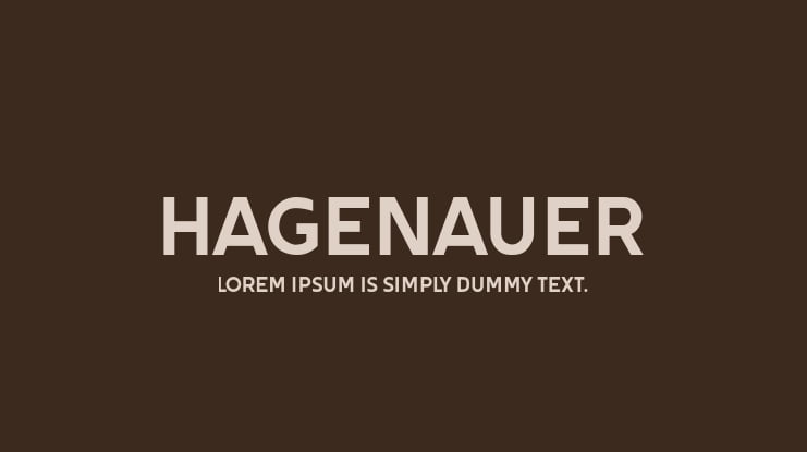 Hagenauer Font