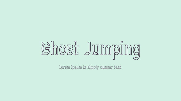 Ghost Jumping Font