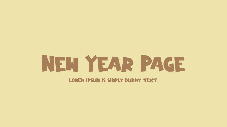 New Year Page Font