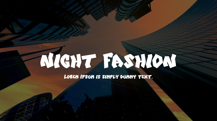 Night Fashion Font