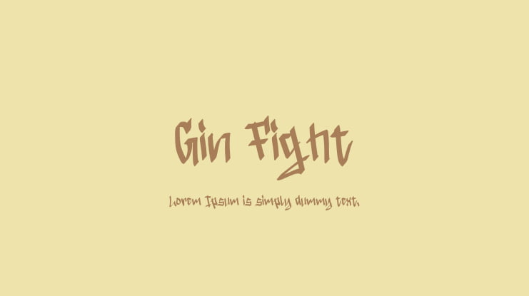 Gin Fight Font
