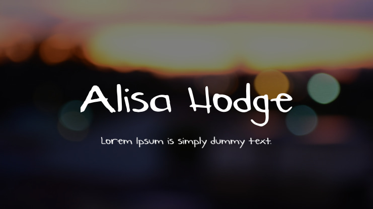 Alisa Hodge Font