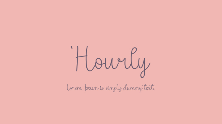 Hourly Font