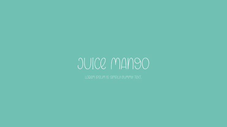 Juice Mango Font