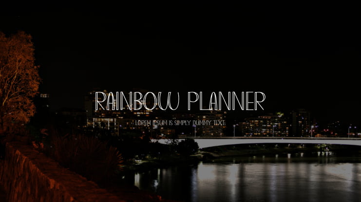 Rainbow Planner Font