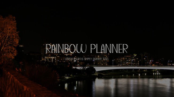 Rainbow Planner Font