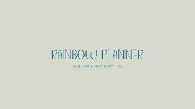 Rainbow Planner Font