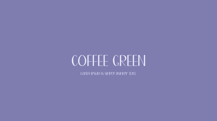 Coffee Green Font