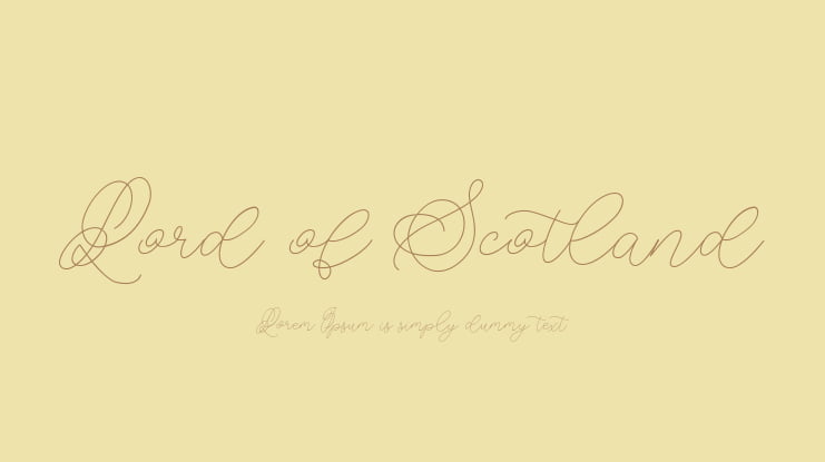 Lord of Scotland Font