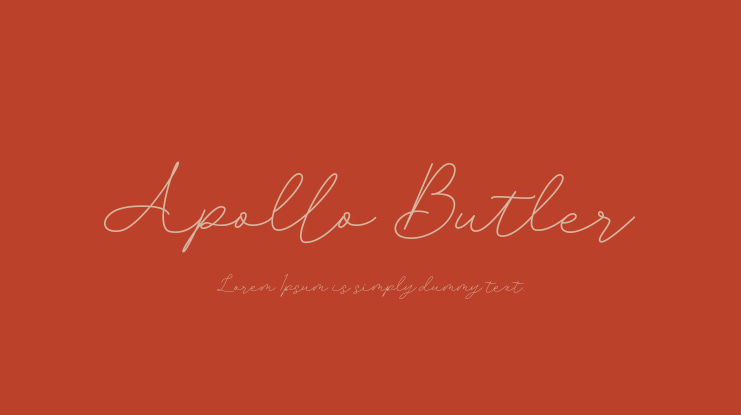 Apollo Butler Font