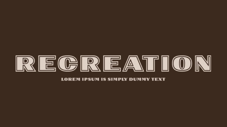 Recreation Font