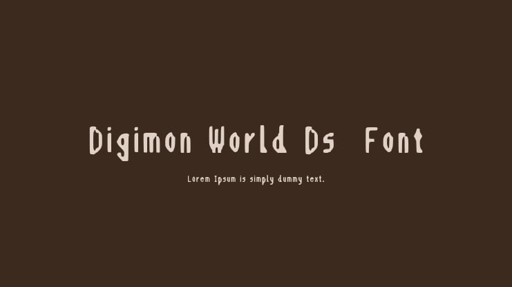 Digimon World Ds  Font