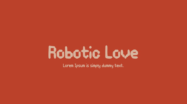 Robotic Love Font
