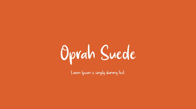 Oprah Suede Font