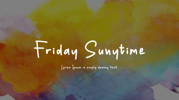 Friday Sunytime Font