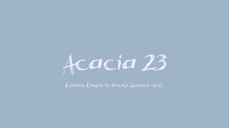 Acacia 23 Font