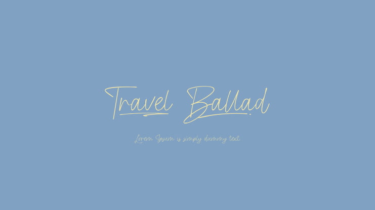 Travel Ballad Font