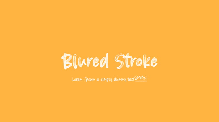 Blured Stroke Font