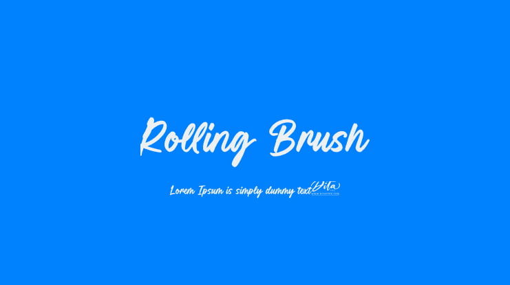 Rolling Brush Font