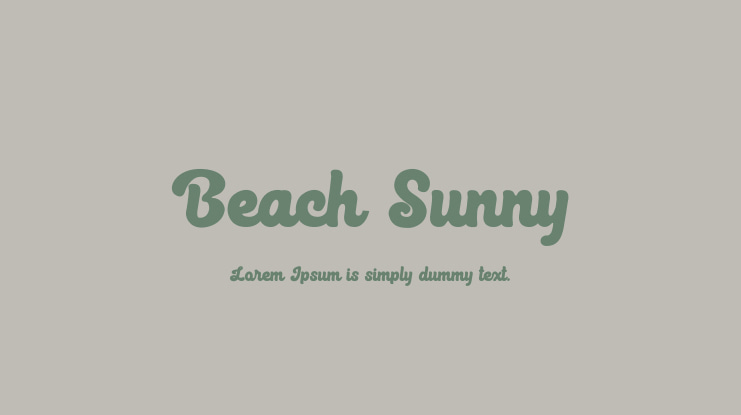 Beach Sunny Font