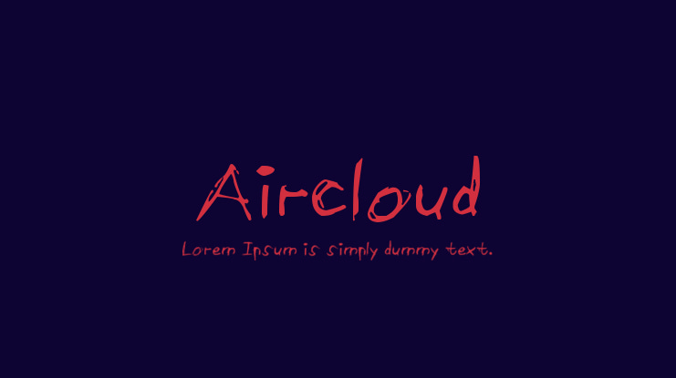 Aircloud Font
