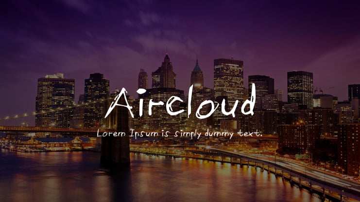 Aircloud Font