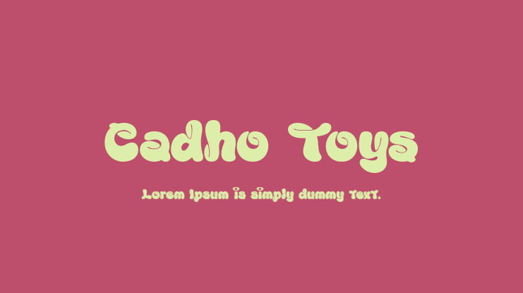 Cadho Toys Font
