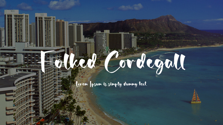Folked Cordegall Font