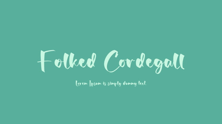 Folked Cordegall Font