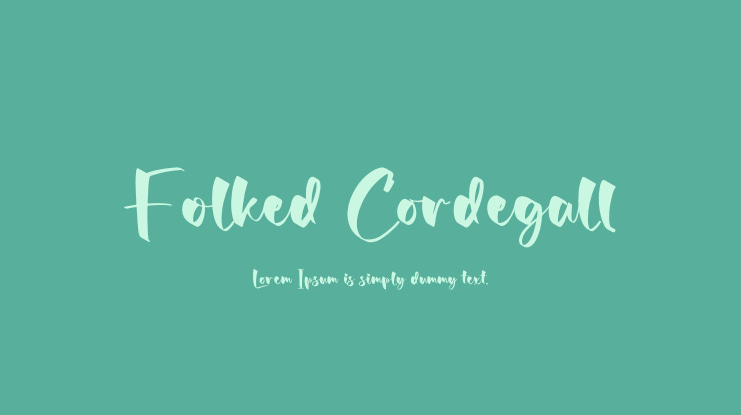 Folked Cordegall Font