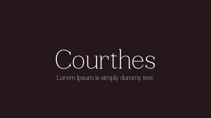 Courthes Font
