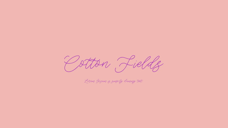 Cotton Fields Font