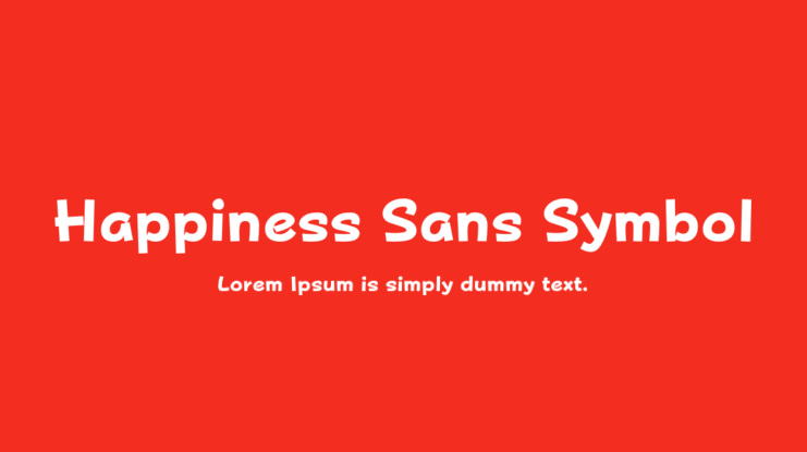 Happiness Sans Symbol Font Family