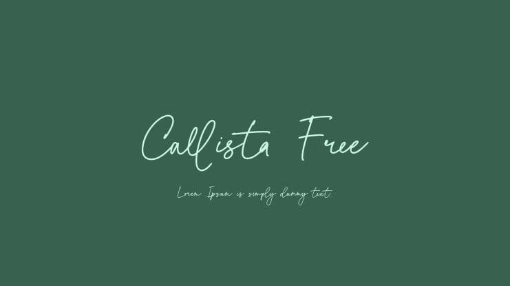 Callista Free Font